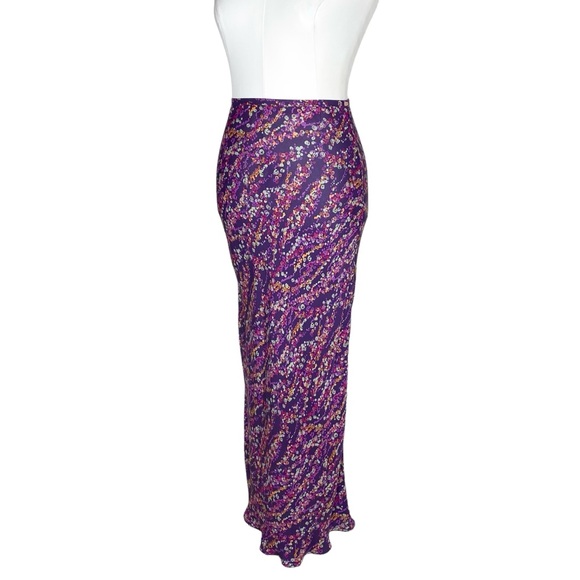 Diane Von Furstenberg Purple Silk Maxi Skirt - Picture 8 of 12